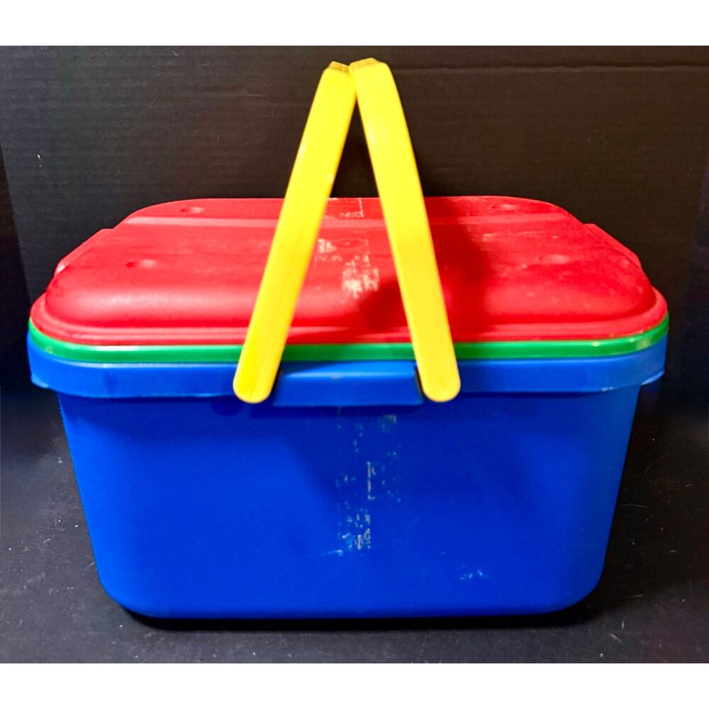 Eagle Craftstor Craft Sewing Tote Storage System Organizer red blue green